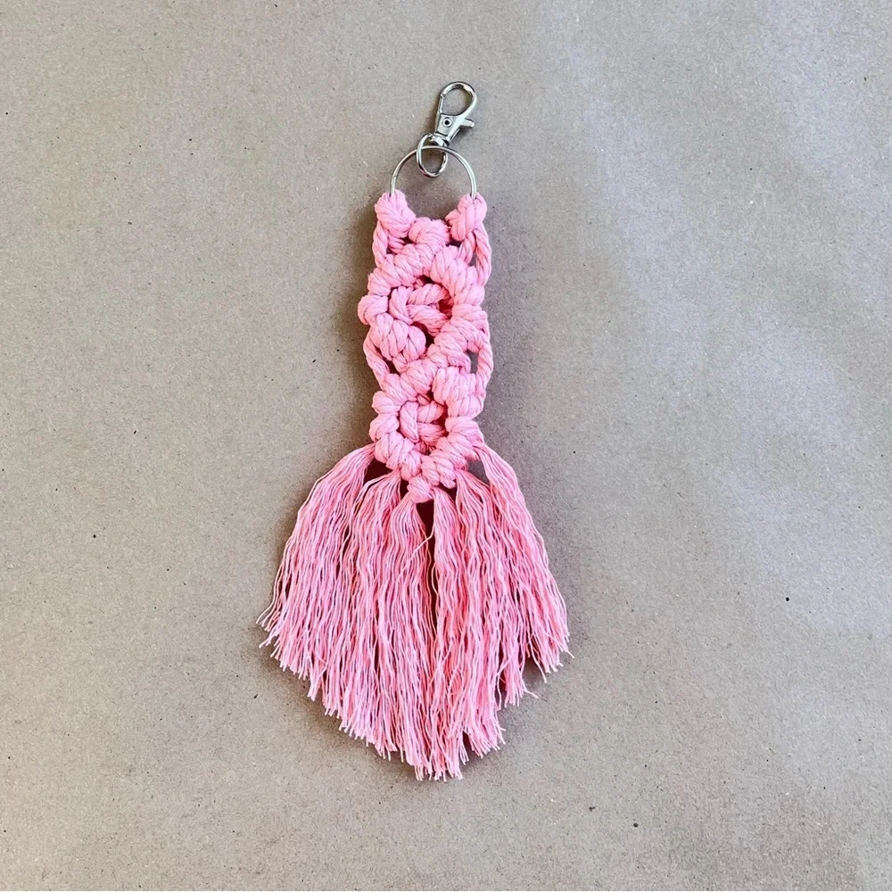 Macrame Handcrafted Keychain Boho Chic Style